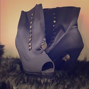 Navy Blue Mixx Booties